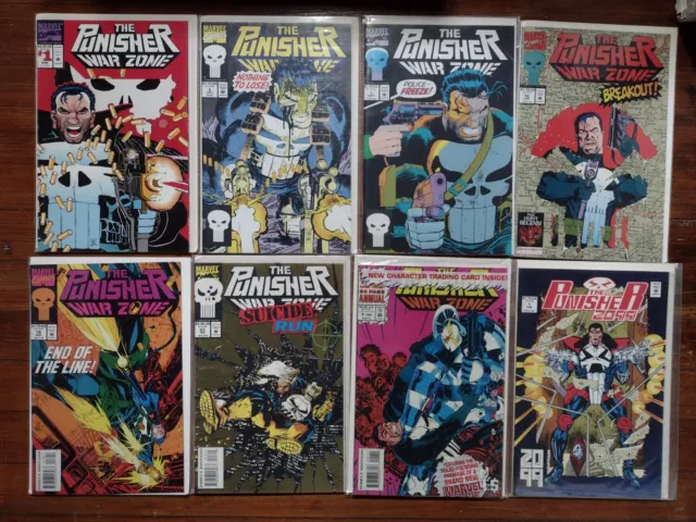 The Punisher War Zone and Punisher 2099 lot of 8 (1992) Marvel FN to VF Dixon