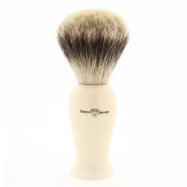 Edwin Jagger EJ107 Imitation Ivory Best Badger Shaving Brush