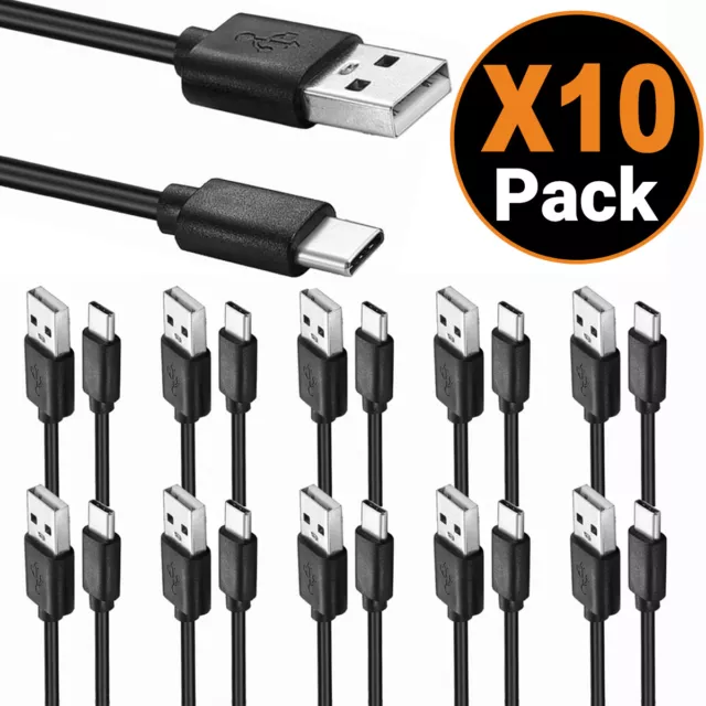 10x Type C to USB-A Fast Charge Cable Cord Charging Quick Charger Bulk Wholesale