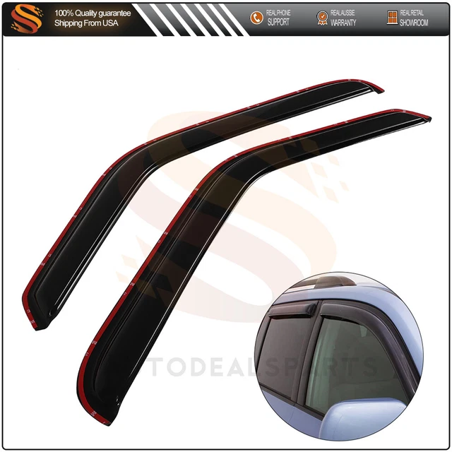 2pcs In Channel Window Roof Vent Visor Spoiler Wing For 1993-2011 Ford Ranger