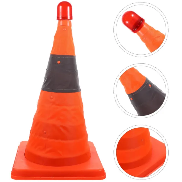 18" Pop Up Travel Safety Cone Collapsible Driving Emergency Accident Traffic
