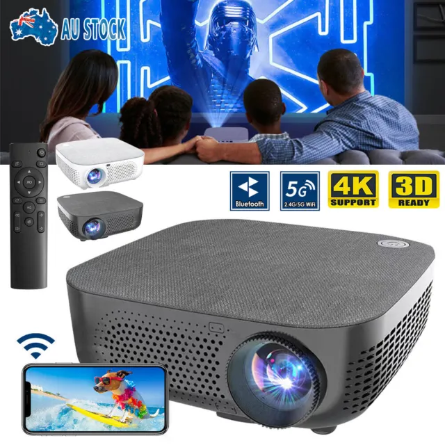 Portable HD 1080P 4K Mini Wifi LED Projector Video Movie Home Theater A xixi
