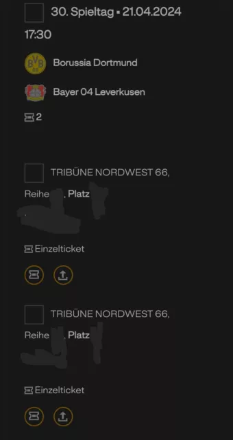 BvB-Leverkusen 2 Tickets