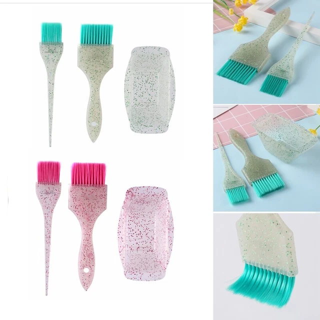 Hair Dye Color Brush Bowl Set Tint Bleaching Hairdressing Styling Accessories  u