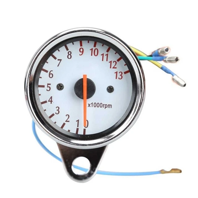 Universal Motorcycle Scooter 13000RPM Analog Tachometer Gauge Night Light W2V7h