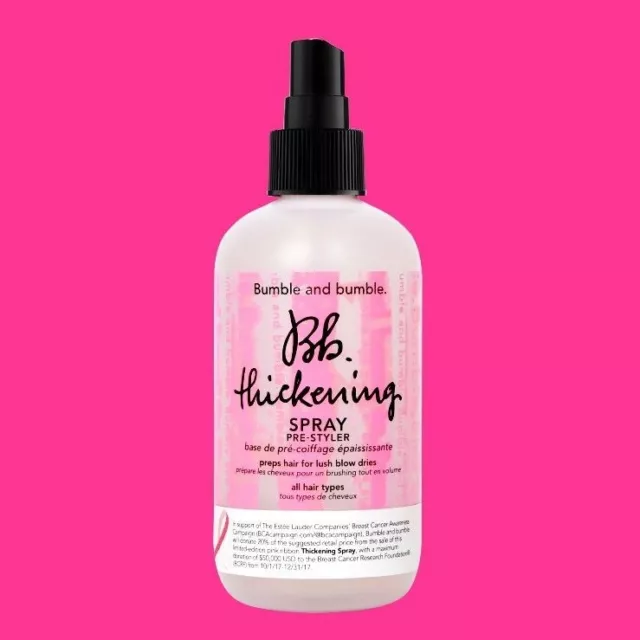 Bumble and Bumble Thickening Spray 8 oz - NEW - Breast Cancer Awareness Bottle 