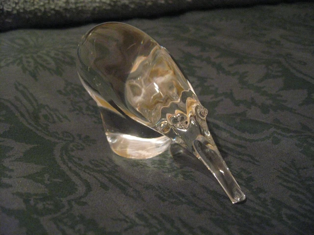 Vintage Spode Lead Crystal Anteater Signed  HW