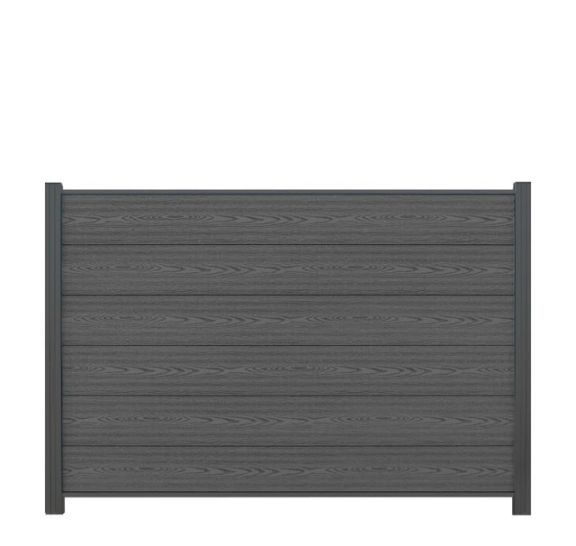 WPC SICHTSCHUTZZAUN SYSTEMZAUN Lamellenzaun Zaun anthrazit ca. 180 x