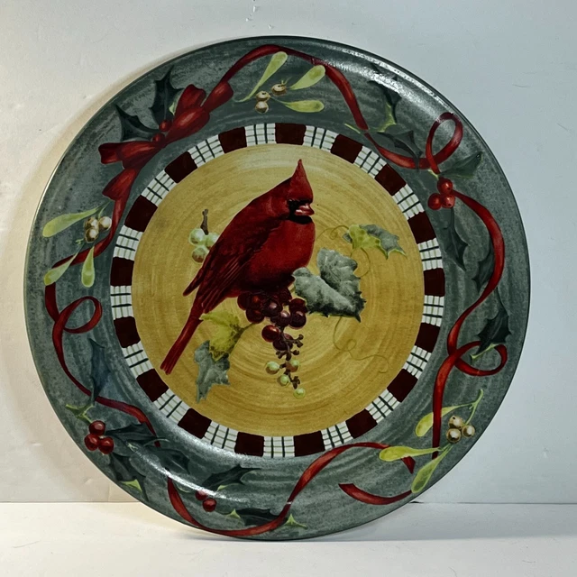 Lenox Winter Greetings Everyday Cardinal Dinner Plate Christmas McClung NWT