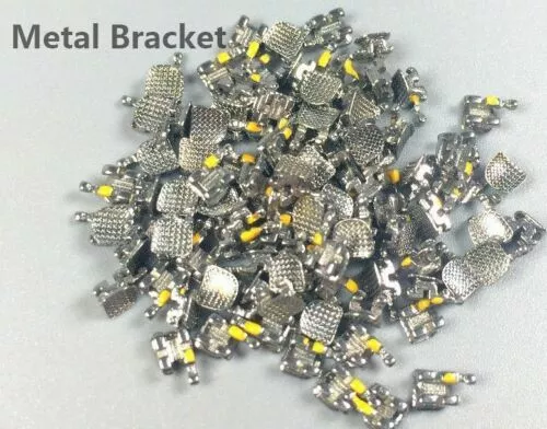 Dental Orthodontic Bracket Braces In Bulk Mini Roth 022 Slot Hooks 345 Metal