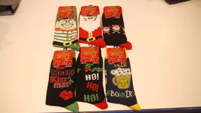 3-6 Paar Weihnachtssocken Neuheit Socke Geschenke Weihnachten Größe 6-11
