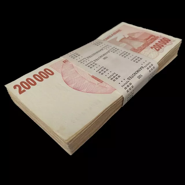 Zimbabwe 1000 x 200000 Dollar 2007 - Pick- 49 - Brick 1000 PCS – USED 3
