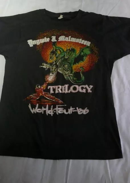 Vintage YNGWIE J MALMSTEEN TRILOGY T Shirt 80s Concert Tour Band Metal 1987