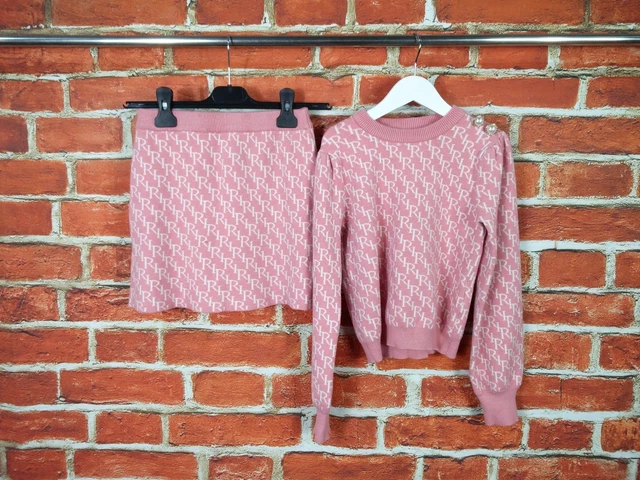 Girls Bundle Age 9-10 Years 100% River Island Pullover Sweater Skirt Set 40Cm
