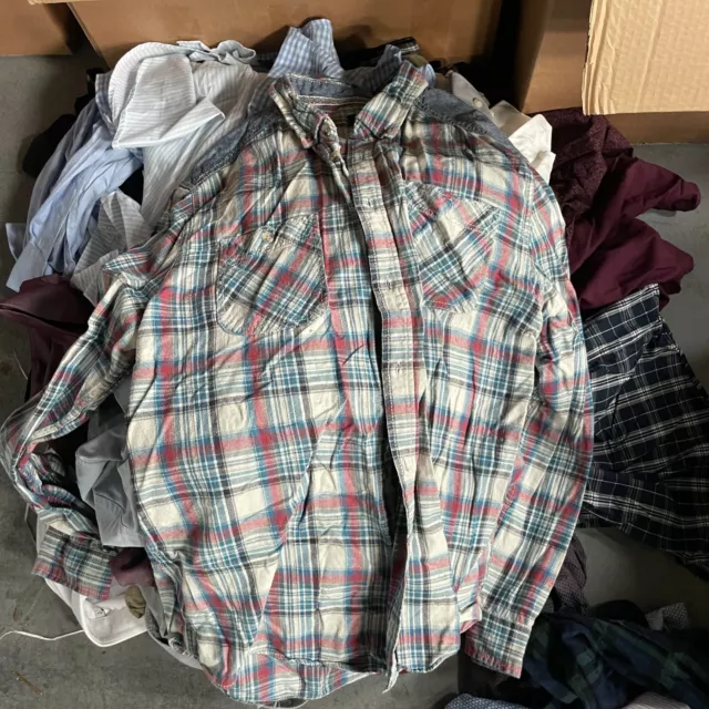 10kg Mens Shirts Joblot Wholesale Bundle Grade A B Smart Casual Shirt Mixed Size