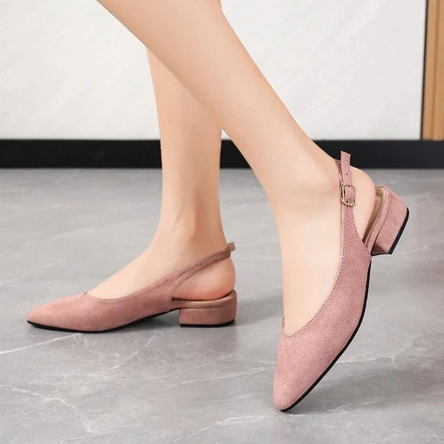 Mocassins Chaussures Ballerines Femme Bracelet Rose Cuir Suédé Synthetique 34654