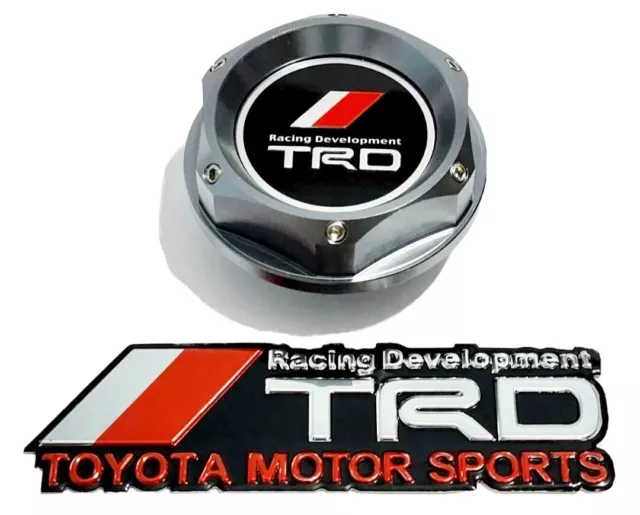 Gunmetal Engine Oil Filler Cap For Toyota 00-05 Lexus Is 300 Altezza +Trd Emblem