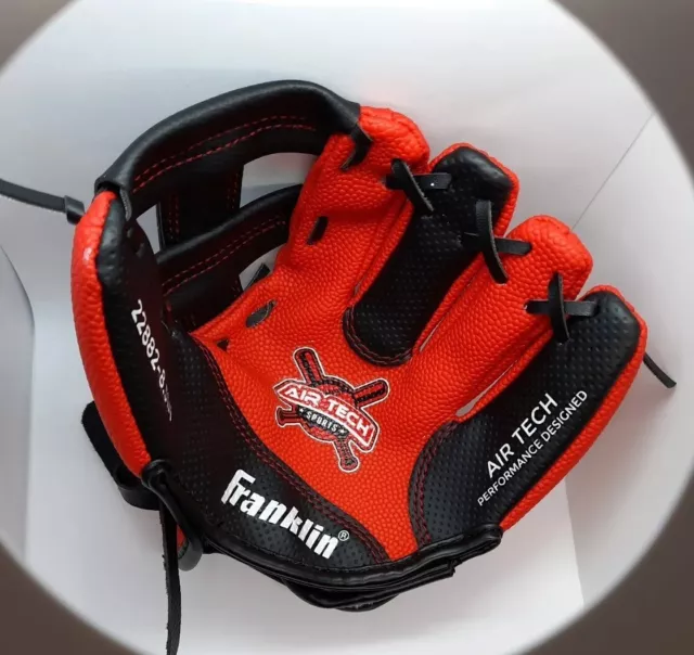 Franklin My First Fielding Guante Air Tech 8,5" Teeball Mano Derecha Lanzamiento Rojo 3