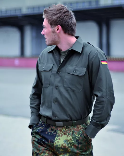 Original Bundeswehr Feldhemd BW Feldbluse Hemd Bluse Diensthemd Outdoor Oliv