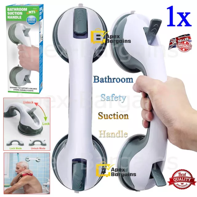 Bathroom Support Handlebar Grab Grip Bath Shower Toilet Safety Suction Hand Rail
