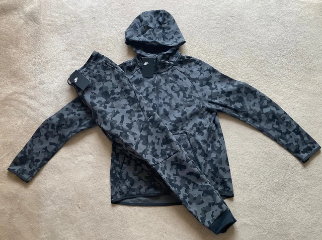 NEW MENS NSW Nike Tech Fleece Camo Full Tracksuit Set Hoodie