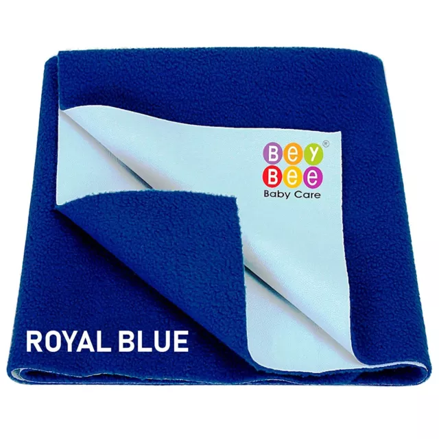Bed Protector Sheet Large Waterproof (140cm X 100cm), Royal Blue Shade, Pack 1