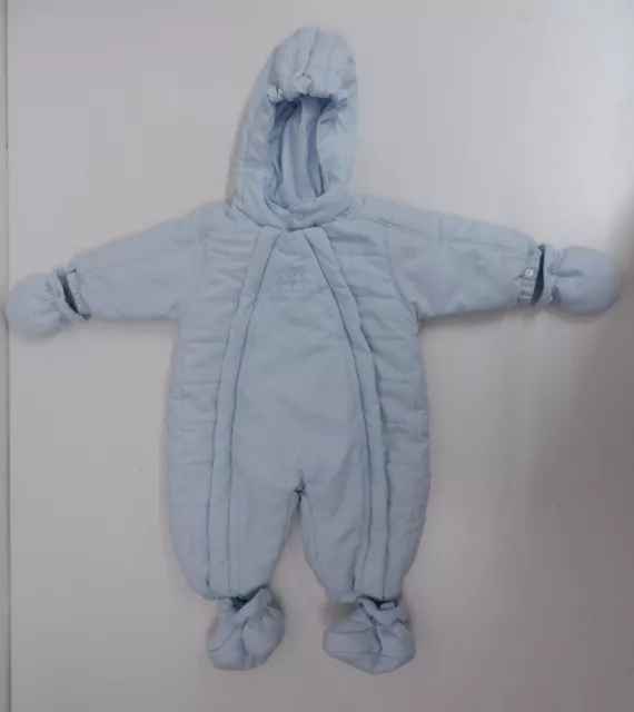 Emile Et Rose Baby Boys Pram Suit Age 3 Months Blue Snow Suit VGC