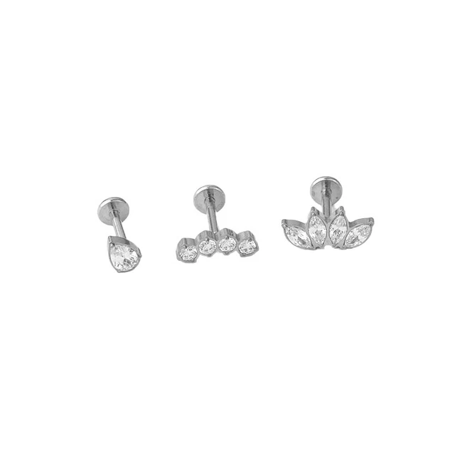 Bar Nose Ring Stud Helix Piercing Oreja Labret Lip Ring Ear Piercing Tra;~j PF