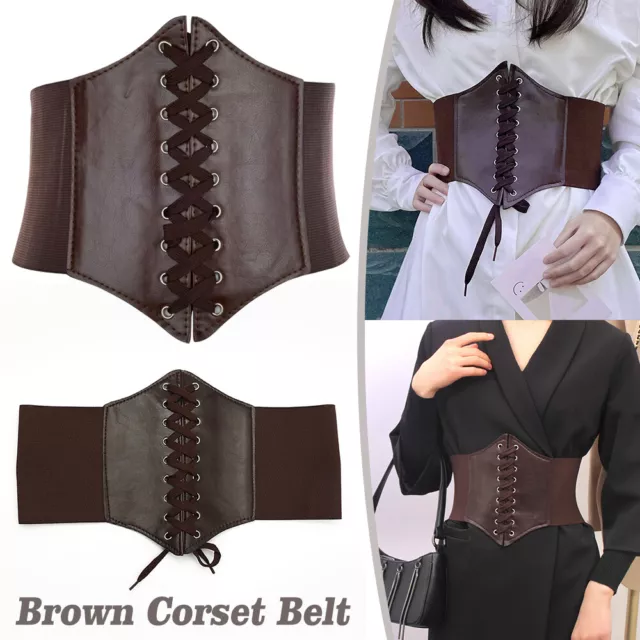 Women Ladies Wide Corset Belt Cincher Waist Belt Elastic Stretch Body Shapewear