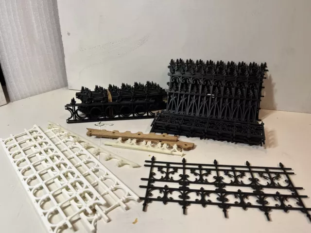 BUNDLE of VINTAGE Dolls House plastic fencing and Metal Balconies; 1/12 Scale