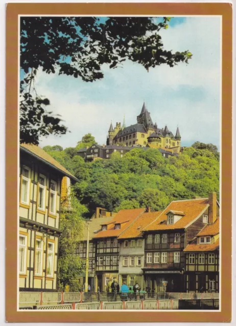 AK - (DDR) - Wernigerode - Schöne Ecke mit Blick zum Feudalmuseum Schloß - 1981