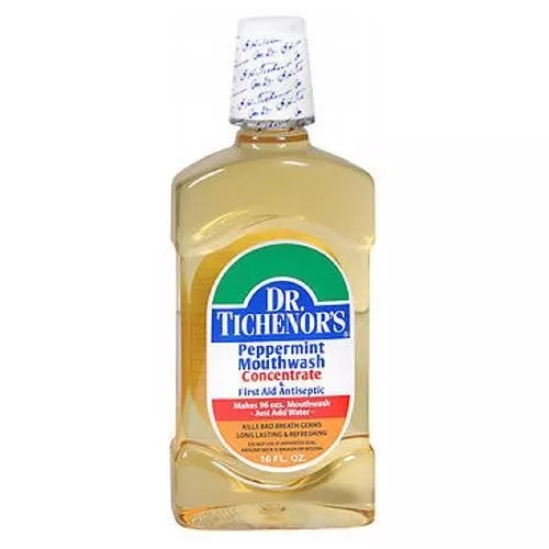 Enjuague bucal antiséptico Dr. Tichenors menta 16 oz por Dr. Tichenors