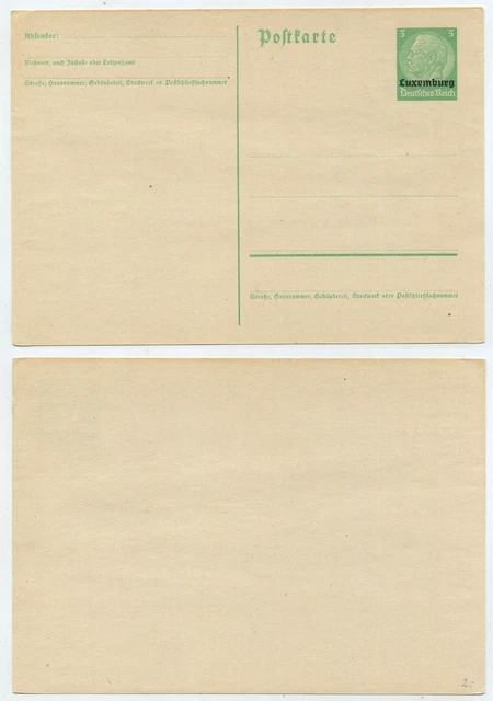 53123 - Luxemburg - Ganzsache P 1 - Postkarte - ungebraucht