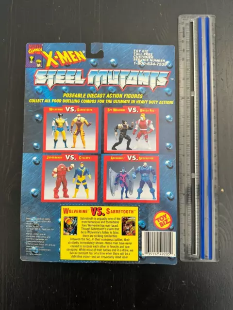 Marvel X-MEN Steel Mutants 1994 Wolverine Vs Sabretooth Action Figures Toy Biz 3