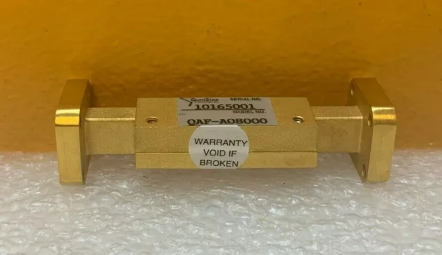 QuinStar QAF-A08000 (WR-28) 26.5 to 40 GHz, 8 dB Waveguide Attenuator. New! 3