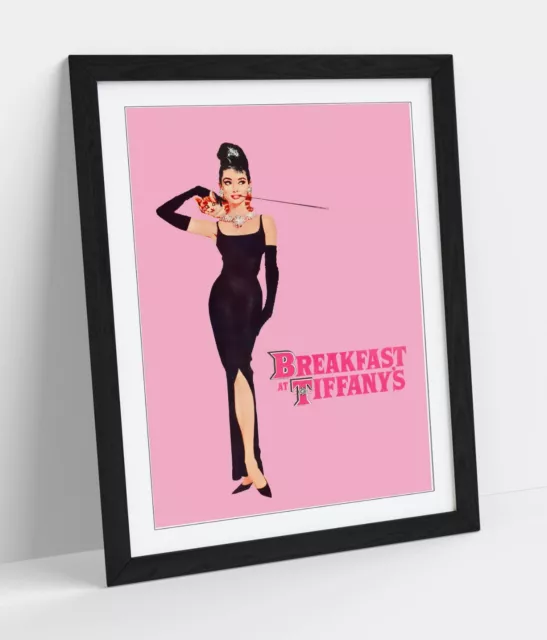 Audrey Hepburn Breakfast At Tiffanys Vintage-Framed Wall Art Poster Paper Print