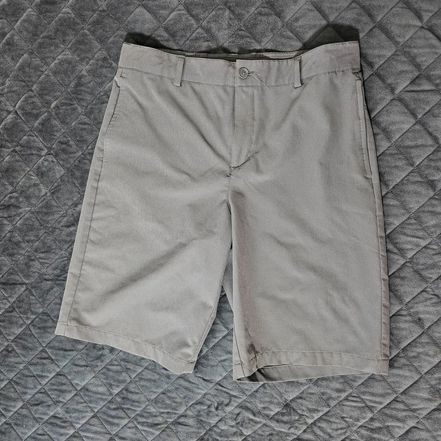 SLAZENGER KIDS SHORTS Blue Green Plaids Flat Front Stretch Pocket