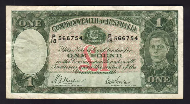 Australia R-29. (1938) 1 Pound - Sheehan/McFarlane.. VF