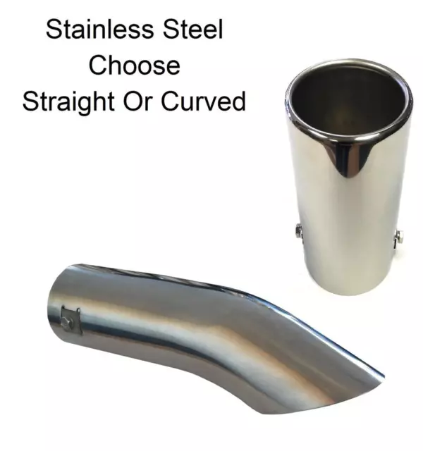 Quality Car Stainless Steel Sport Exhaust Tip Muffler Tail Pipe Stright / Curved