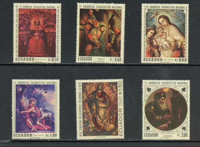 R1883 Équateur 1967 Art Tableaux 6v. MNH