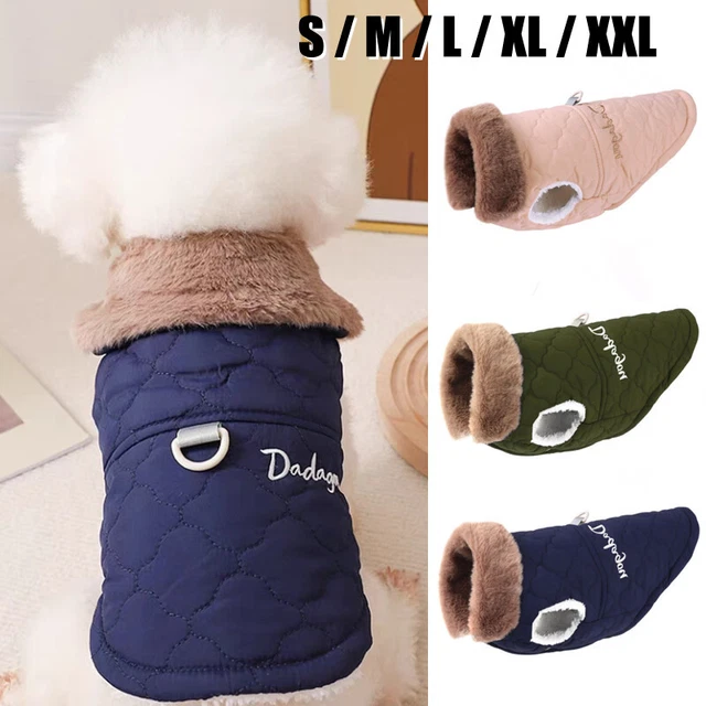 Warm Pet Dog Coats Jacket Outdoor Clothes Waterproof Winter Vest Puppy Coat UK