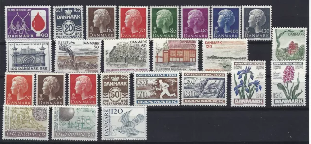 Dachbodenfund , alte Sammlung Dänemark 1974 komplett postfrisch, 555 - 579