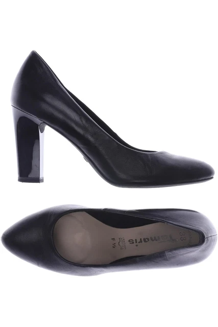 Décolleté Tamaris donna tacchi alti stiletto taglia EU 38 pelle nera #xdlh6fg