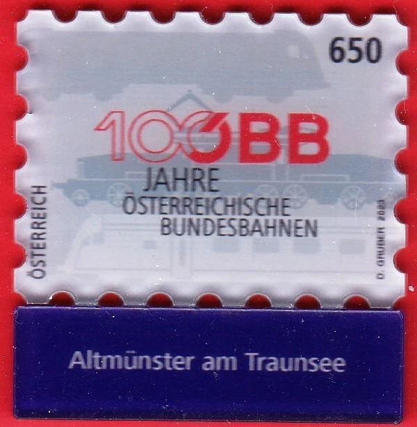Top Sondermarken Block  " 100 Jahre ÖBB " aus Glas postfr.