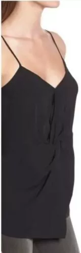 Chelsea28 Women's Twist Front Sleeveless Camisole In Black Medium MSRP $69 3
