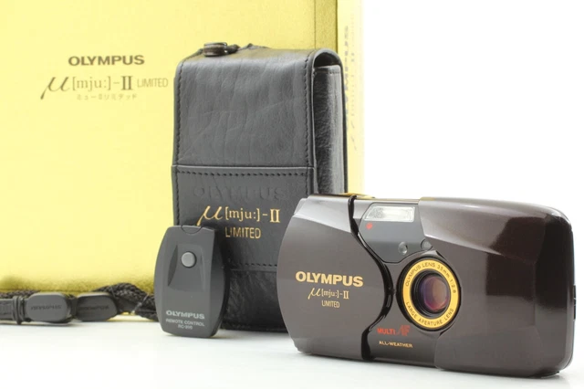 【Near Mint in BOX】 Olympus μ mju II Limited Point & Shoot Film Camera From JAPAN