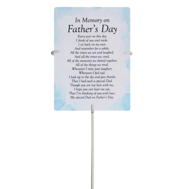 Father's Day Waterproof Graveside Memorial Card & Weatherproof 30cm Card Holder