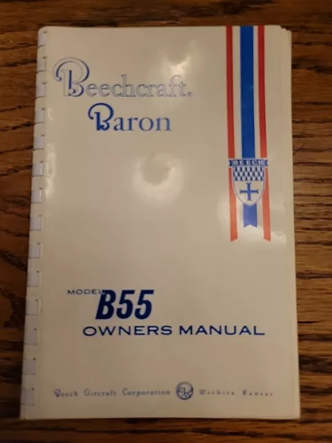 1972 Beechcraft Baron Model B55 Owners Manual