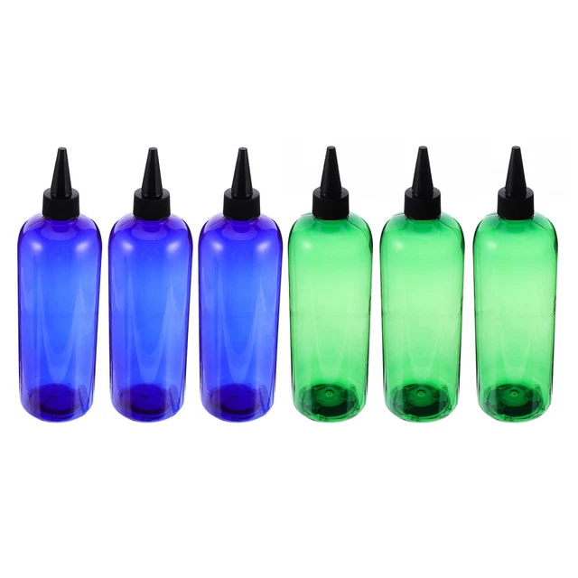 6 piezas botella de loción botella para teñir el cabello botella recipiente cosmético