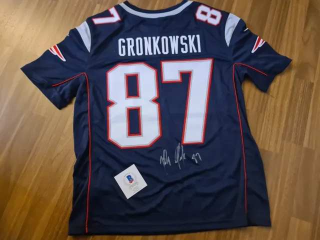 Rob Gronkowski #87 Signed jersey New England Patriots Trikot GR. L Nike On-Field